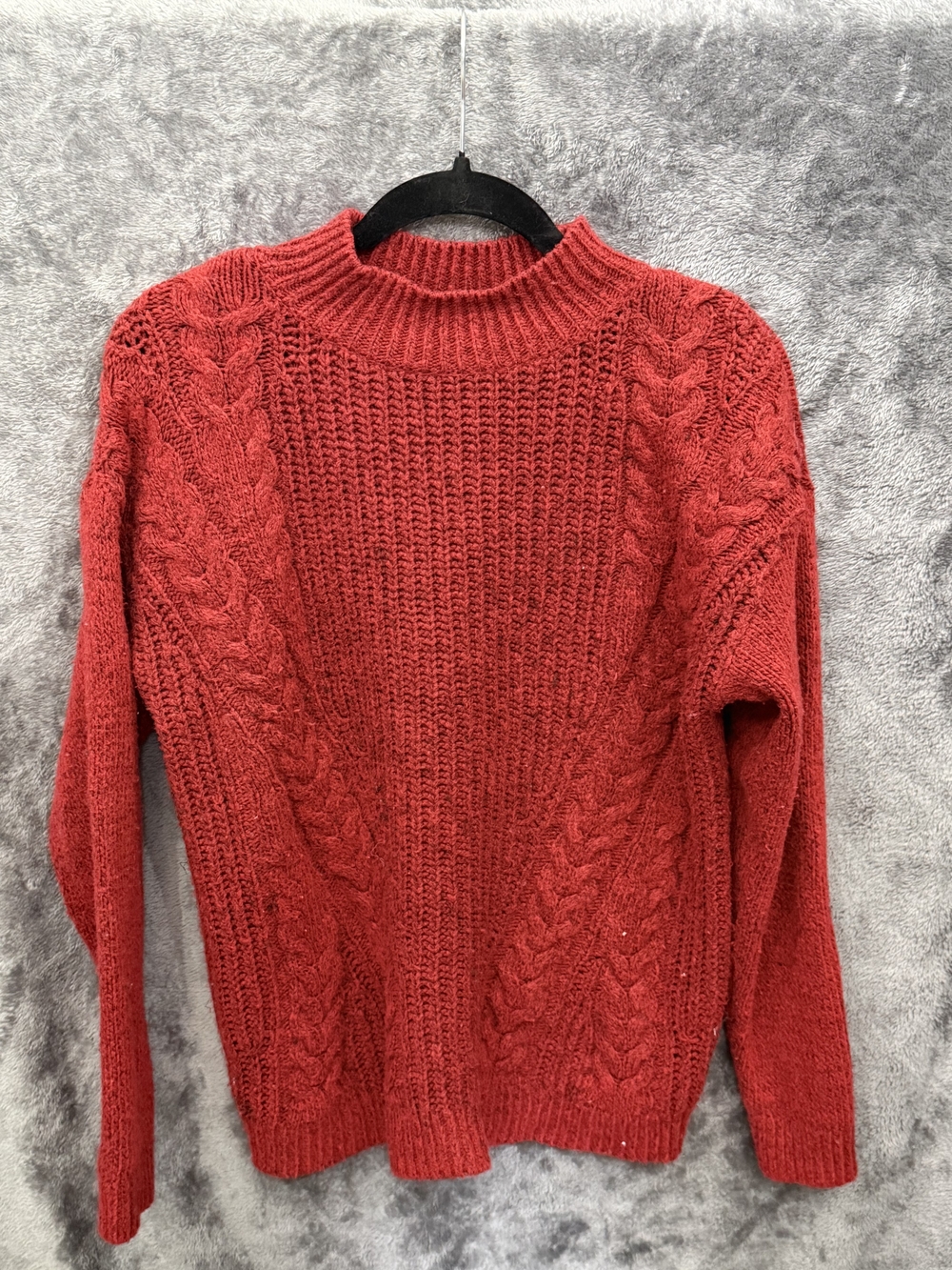 Simply Vera Vera Wang Red Cable Knit Turtleneck Sweater